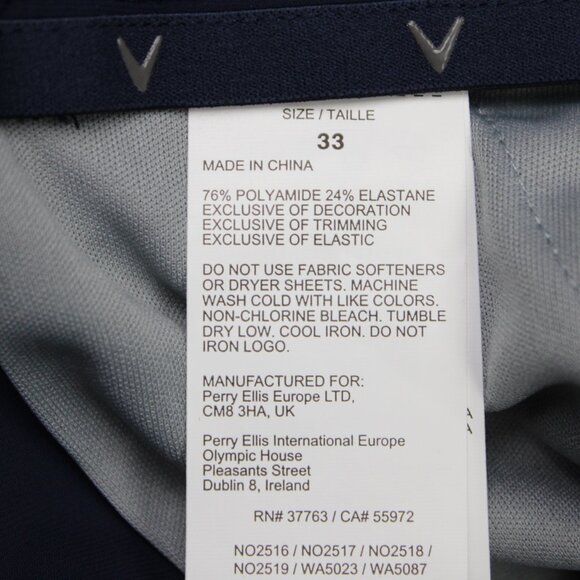 Callaway Shorts NWT Mens 33 Blue Opti-Dri Golf Stretch 9" inseam Flat Front - Picture 11 of 12